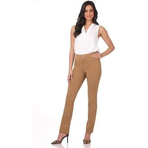 Rekucci Women's Secret Figure Pull-On Knit Straight Pant‎ w/Tummy Control